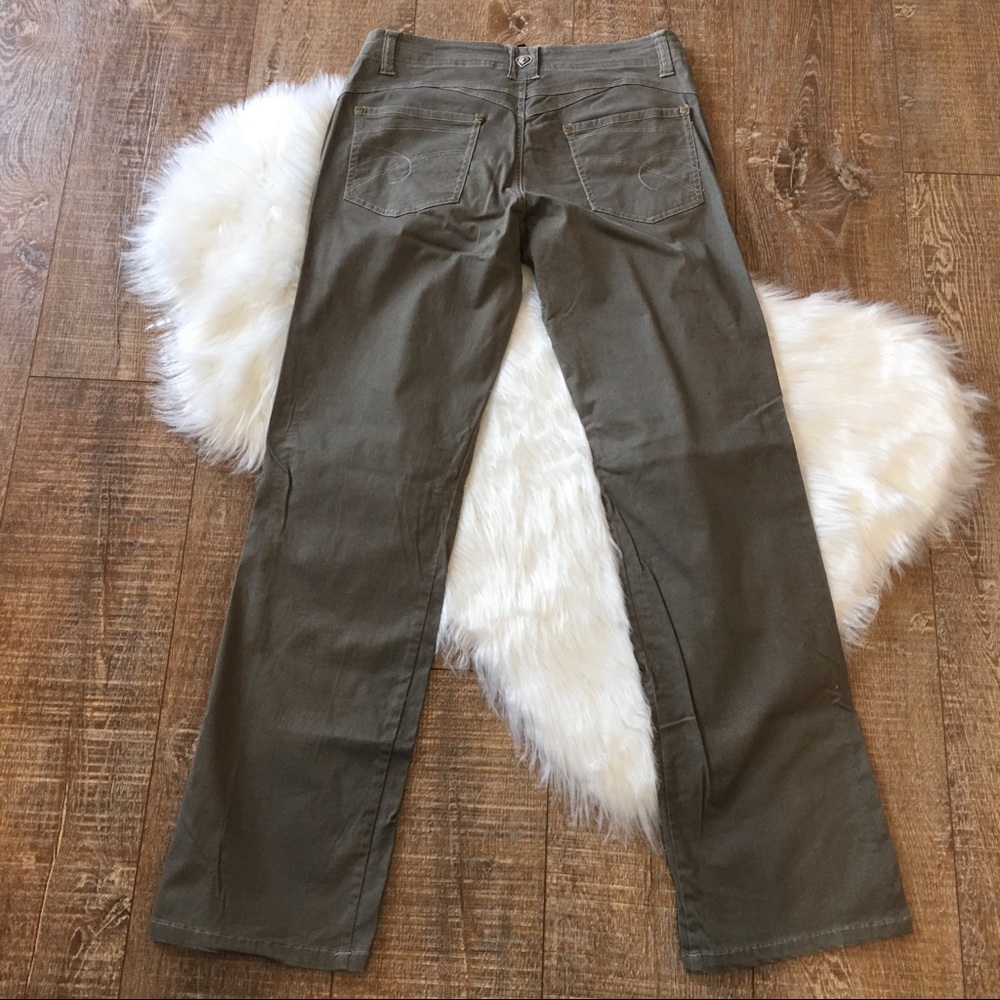 KUHL Casual Hiking Pants Olive Khaki Size 8 - Picture 2 of 5